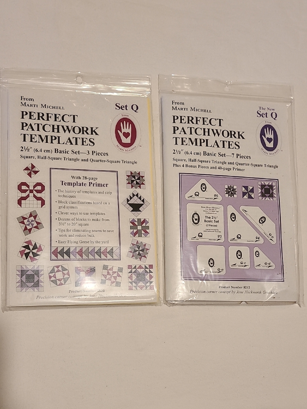 Perfect Patchwork Templates By Marti Michell Two Sets Q Sewing Quilting Pattern